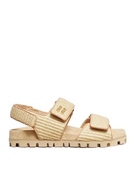 miu miu raffia sandals